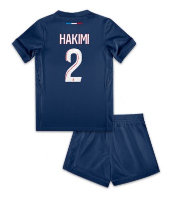 Paris Saint-Germain Achraf Hakimi #2 Primera Equipación Niños 2024-25 Manga Corta (+ Pantalones cortos)